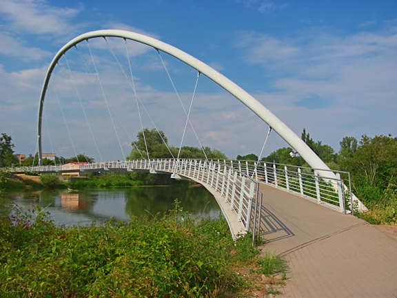 Pedestrian bridge over the Mulde, Dessau